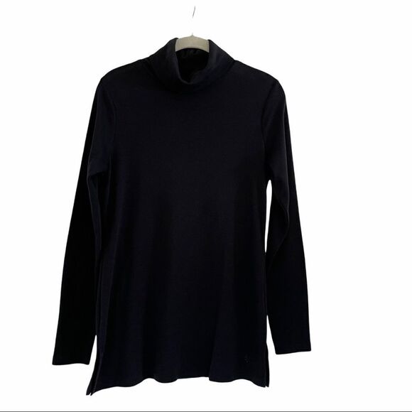 Isaac Mizrahi Black Pima Cotton Turtleneck XS - Picture 2 of 3